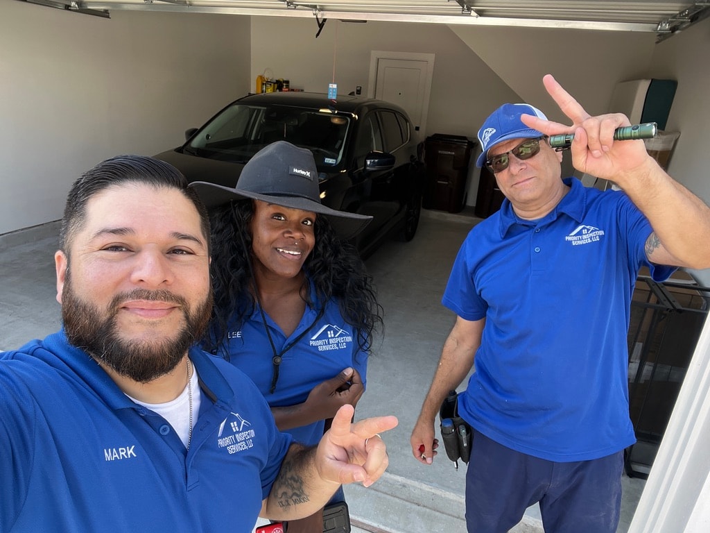 Priority team at a home inspection